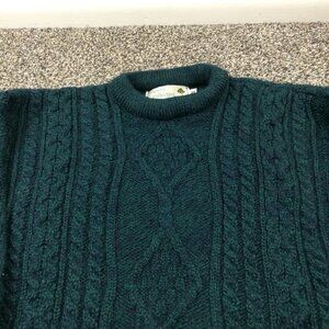 Vintage Country Collection Ireland Sweater Wool Fisherman Cable Knit Mens Small